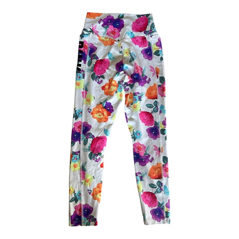 Victoria’s Secret PINK Ultimate Logo Sport Ankle Leggings – Floral Print, Size S - Picture 3 of 10